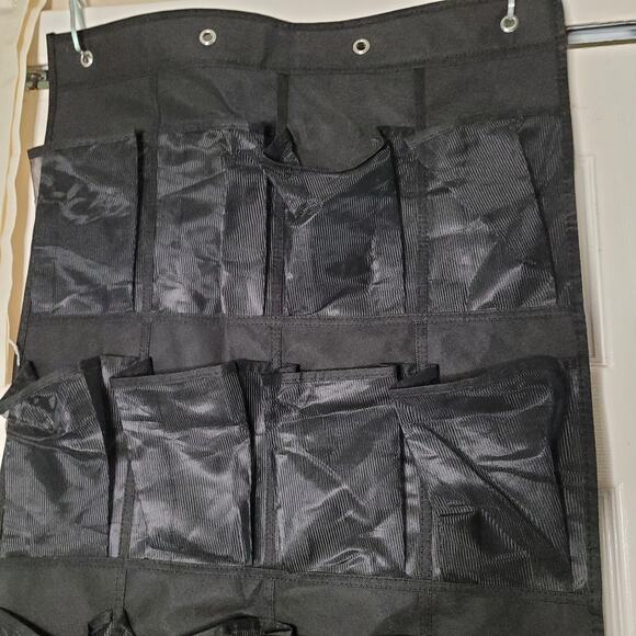 Over-the-Door 12-Pair Shoe Rack - Black - Space Saver - Picture 2 of 5
